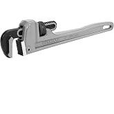 DURATECH 10-inch Aluminum Straight Pipe Wrench, Adjustable Plumbing Wrench | Heavy Duty,Drop Forged, Exceed GGG standard