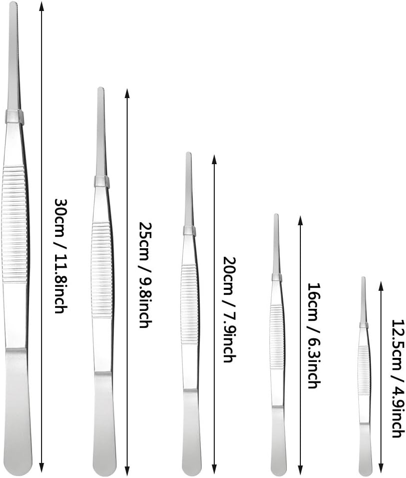 Hysagtek 5 Pcs Aquarium Straight Tweezers - Image 3