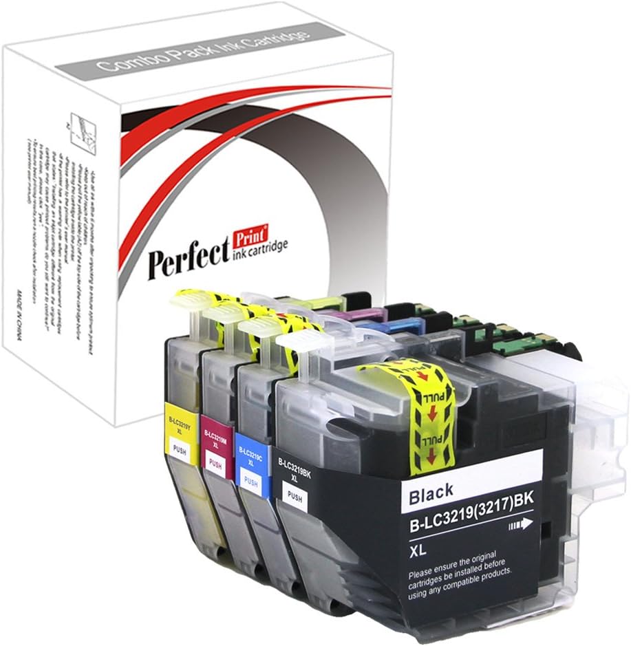 PerfectPrint Ink Cartridge for Printer Compatible With Brother MFC-J5330DW MFC-J5335DW MFC-J5730DW MFC-J5930DW MFC-J6530DW MFC-J6930DW MFC-J6935DW LC3219XL (Black/Cyan/Magenta/Yellow