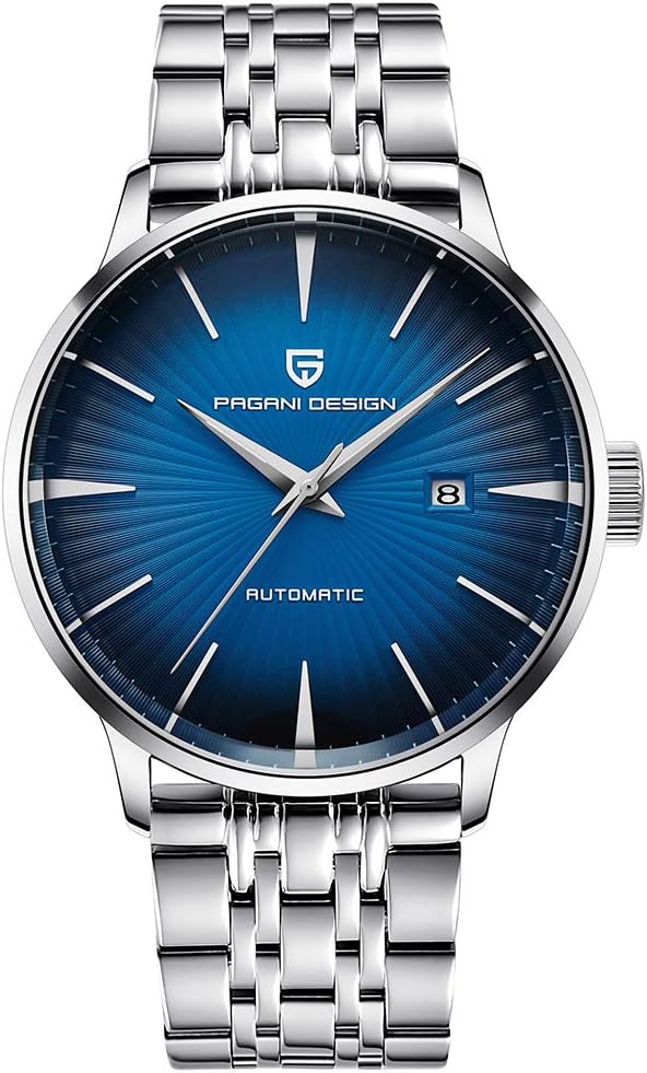 BERSIGAR Automatic Watch Man - Waterproof Mens Watch with Stainless Steel Strap - Automatic Calendar Watch