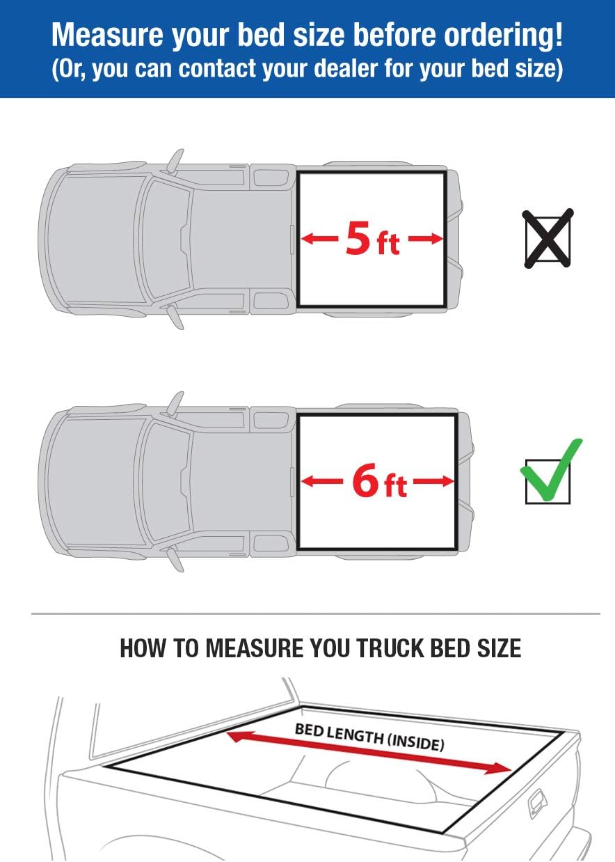 Amazon Com Tyger Auto T3 Soft Tri Fold Truck Bed Tonneau Cover For 2019 2020 Toyota Tacoma Fleetside 6 Bed Tg Bc3t1631 Automotive