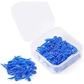 LA MIERE 100/Box Diastema Wedges, Disposable Plastic Poly-Wedges Dental Fixing Wedge with Hole, Compress on Entry and Flare Upon Super Small :11mm (Blue)