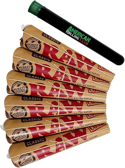 Amazon Com Raw 1 1 4 Classic Rolling Paper Pre Rolled Cones 6 Packs Of 6 Cones 36 Total Includes American Rolling Club Doobtube Health Personal Care