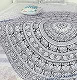 Popular Round tapestry Elephant mandala Roundie Beach Throw Indian Tapestry Hippie Yoga Mat Décor urban tapestry round table cloth by Popular Handicrafts