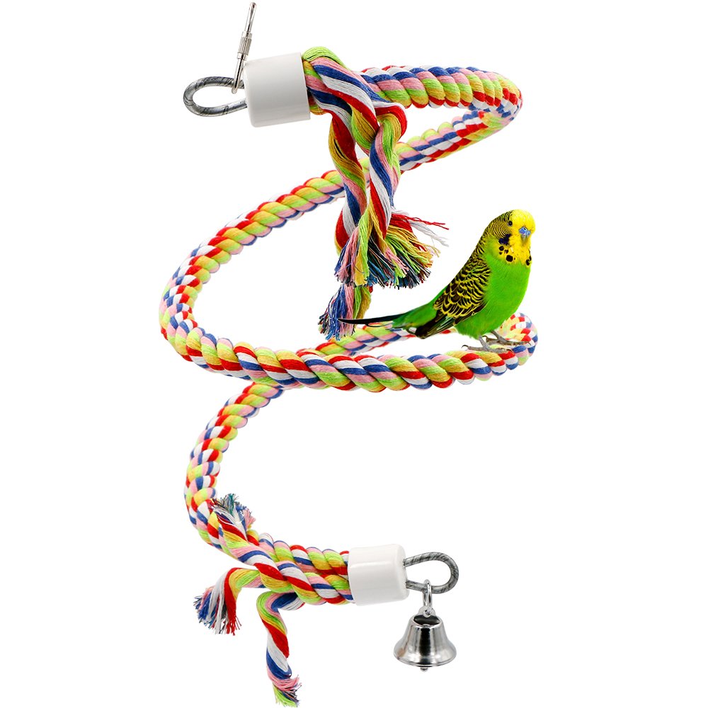 Rope Bungee Bird Toy Rusee Small or Medium Sized Parrot Pure Natural... eBay