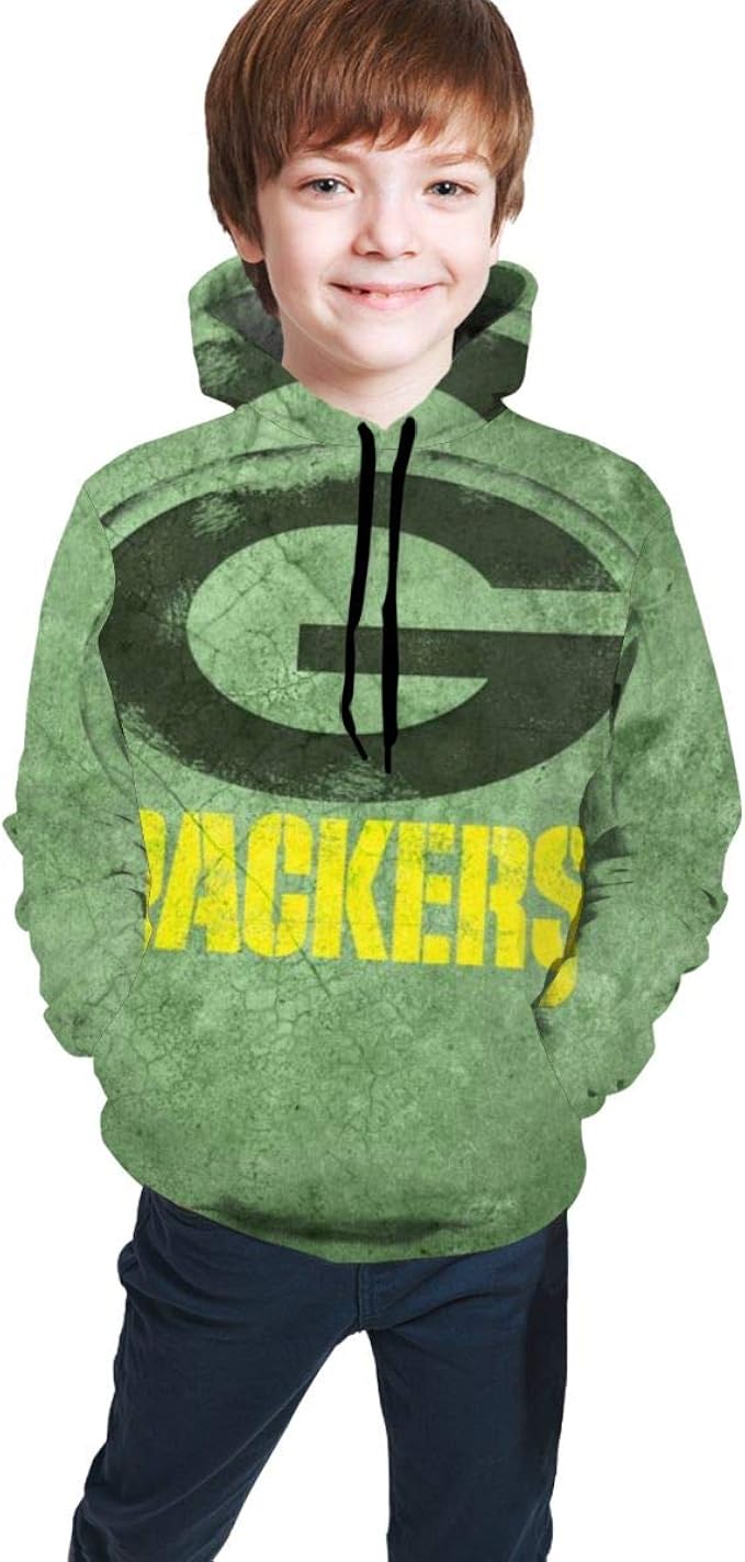 Amazon Com Kanteband Green Bay Packers Boys Girls Hoodies 3d Print Pullover Hooded Sweatshirts With Pockets 7 20 Years Clothing