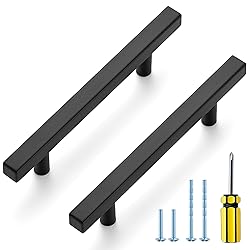 Ravinte Black Cabinet Handles 5 Pack 4 inch Matte