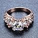 JunXin Top 10 KT Rose Gold Plated Ring,Women and Man Wedding Engagement Promise Rings,Three Stone rings to Show You Unlimited Beauty and Self confidence