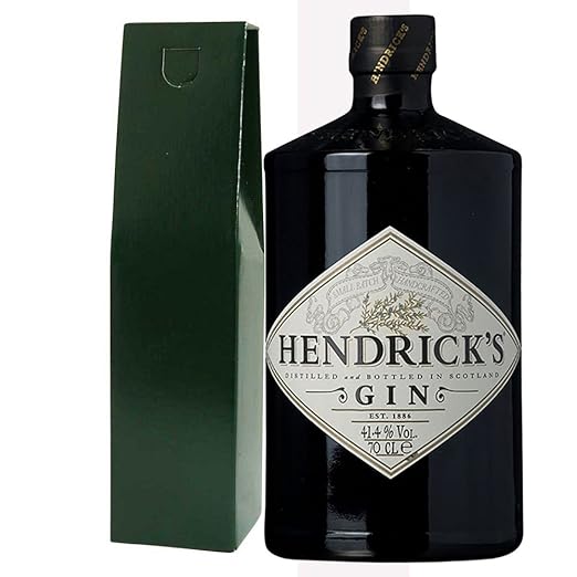 Hendricks Gin 70cl Bottle in Green Gift Bottle Box with Hand Crafted