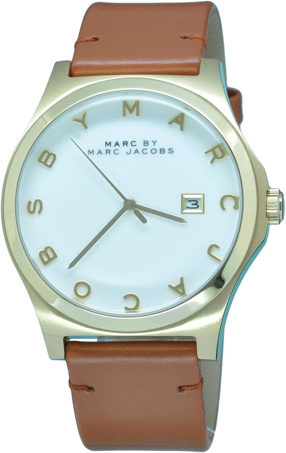 Marc by Marc Jacobs MBM1213 Wrist Watch, Leather Strap Brown Amazon