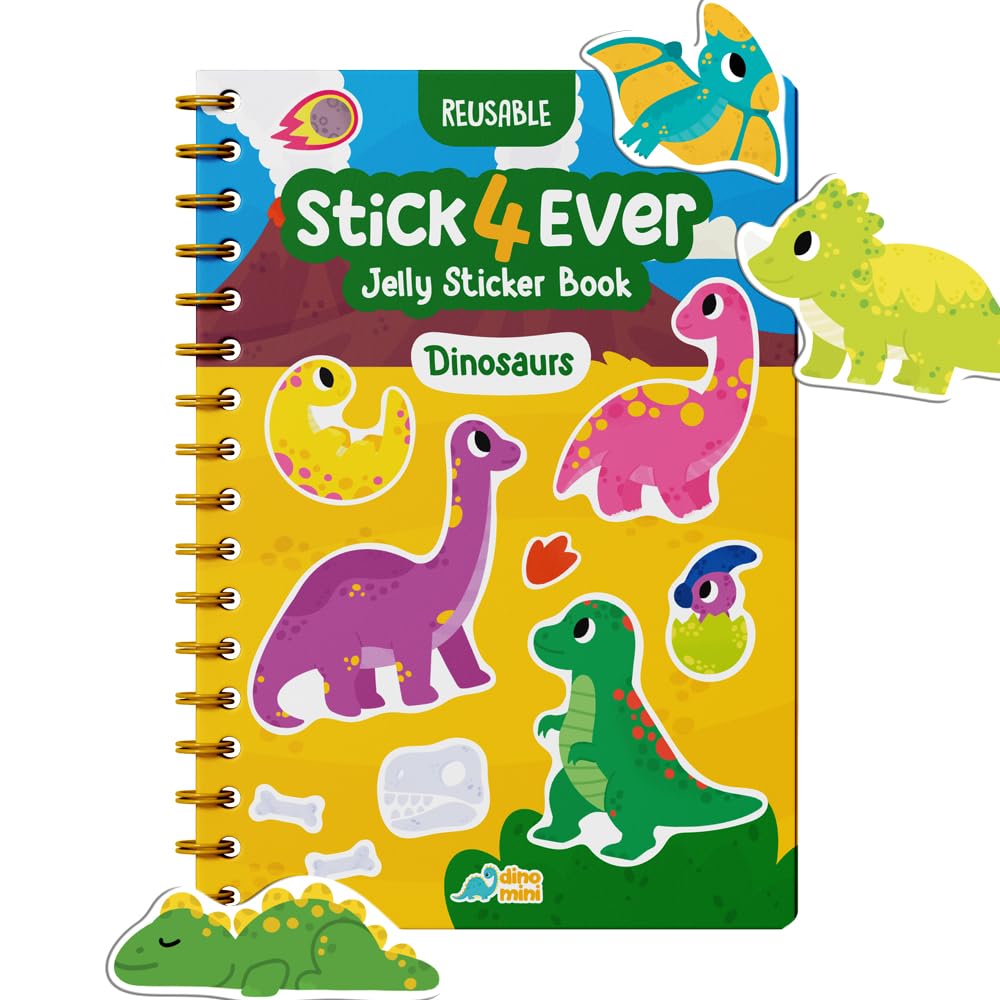 Photo 1 of * very used *
Stick4Ever Jelly Sticker Book - for Kids - Waterproof, Easy to Clean Reusable Sticker Book for Toddlers- Reusable Road Trip Activities for Kids - Stocking Stuffers for Toddlers (Dinosaurs)