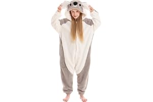 SimZoo Kids Animal Onesie Pajamas, 3-13 Years Boy and Girls Cosplay Costume Sleepwear, One-Piece Unisex Homewear