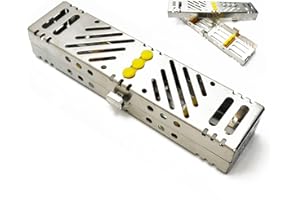 Dental Autoclave Sterilization Cassette Box Tray for 3 Instruments Organizer Rack Made of Stainless Steel Comes with Silicon 