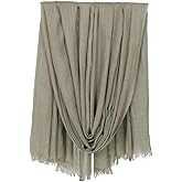LMVERNA Women Summer Scarf Large Long Line Beach Shawl Lightweight with Fringed Headscarf Gauze Shawl and Wrap