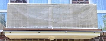 Grau 8x0,9m Smart Deko Balkonsichtschutz, Balkonverkleidung, Windschutz, Sichtschutz und UV-Schutz für Balkon, Gartenanlagen,