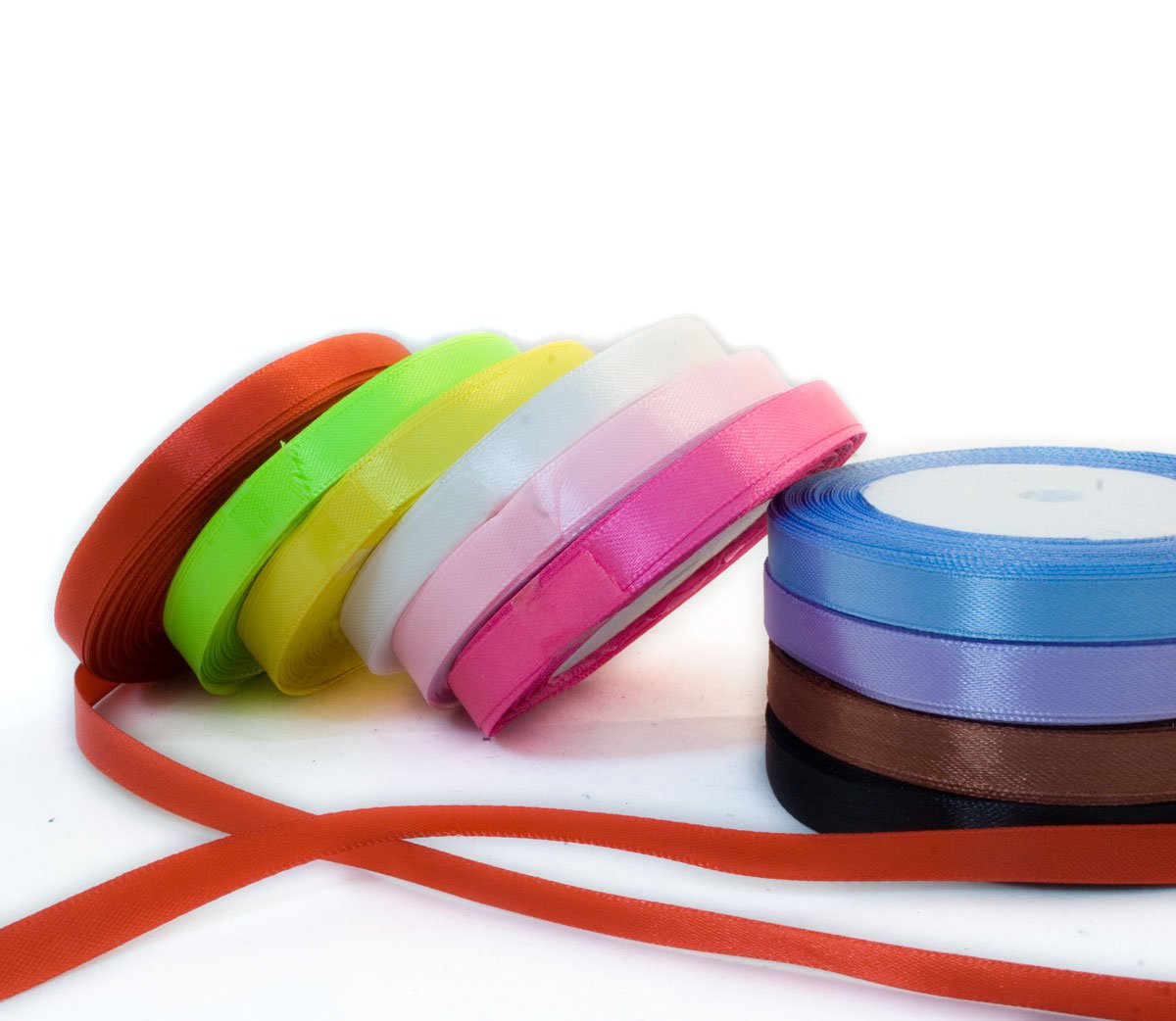 hometools. EU 10 Rolls | Pack of 10 Rolls Glossy Satin Ribbon | 220 m Satin Ribbon Bows Ribbon 22 mm x 10 mm