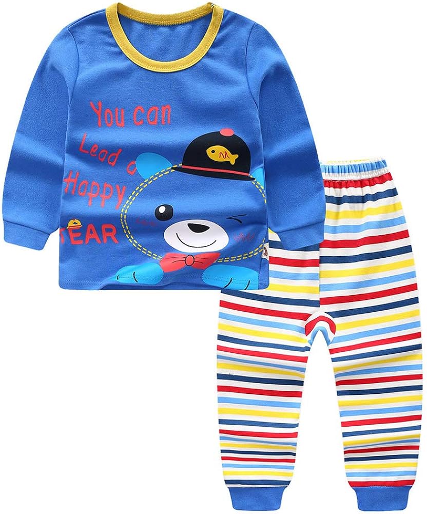 Enfant Ensembles Cartoon Pyjamas A Manches Longues Haut Pyjamas Pantalon Pour 1 6 Ans Urmagic Ensembles De Pyjama Bebe Fille Garcon Ensembles De Pyjama Vetements De Nuit Et Peignoirs Banistreet Com