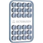 OCTOBUDDY Mirror - OG Suction Cup Phone Mount - Silicone Suction Grip Mobile Holder with Built-in Mirror - Hands-Free Selfies and Videos - Content Creator Accesory - 2.6″ x 3.9″, Baby Blue