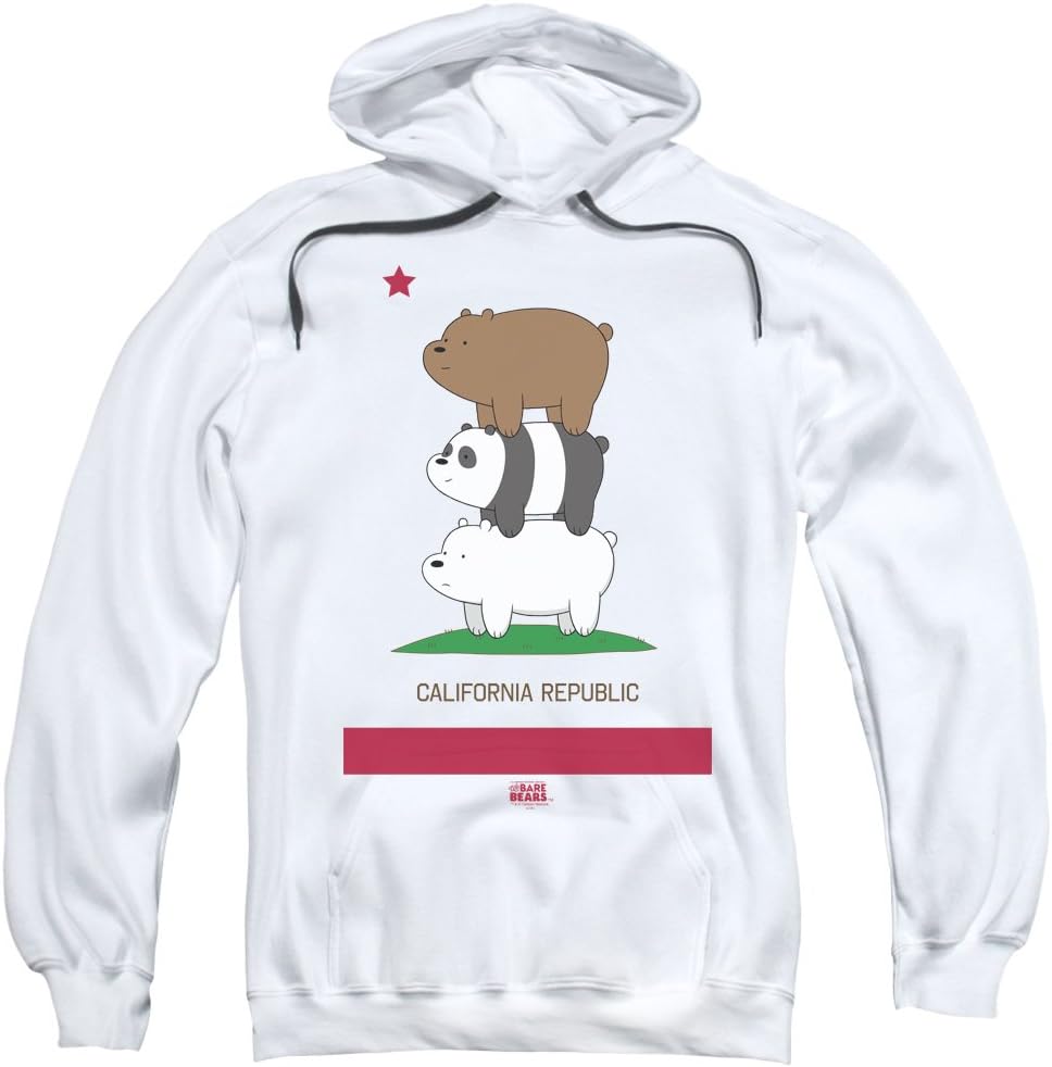 Trevco We Bare Bears Cali Stack Unisex Adult Pull-Over Hoodie