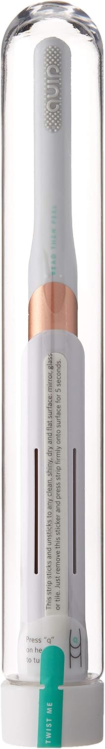 Quip Electric Toothbrush - Copper Metal - Electric Brush and Travel Cover Mount - Frustration Free Packaging: Health & Personal Care