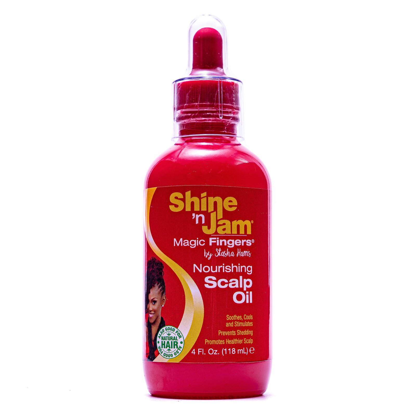 Ampro Shine-n-Jam Magic Fingers Nourishing Scalp Oil - Intensely Moisturizes and Soothes Dry or Sensitive Areas - Formulated with Natural Oils and Nutrients - Promotes Healthy Hair - 118 ml