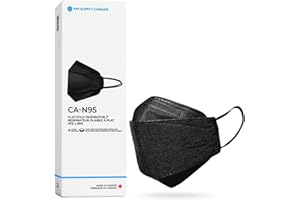 PPE Supply Canada CA‑N95 Respirator (N95 Equivalent) – 4‑Layer Disposable Mask, Made in Canada, Medium Size (10‑Pack)