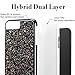 Dgtek iPhone 8 Plus Case for Women, iPhone 7 Plus Case for Girls, Protective Glitter Bling Hybrid Heavy Duty Sparkle Dual Layer Hard PC + Soft TPU for Apple iPhone 6S/6/7/8 Plus Black