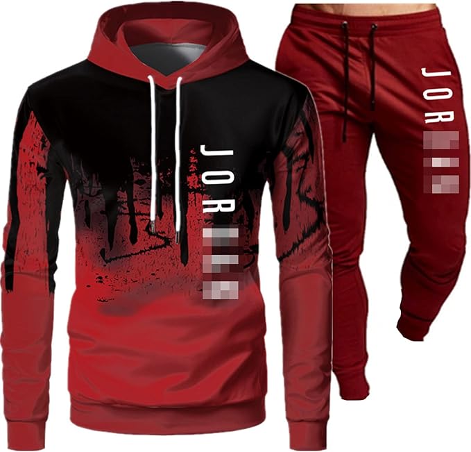 Men's Winter Basketball Uniform Bulls Jordan Tracksuit Set Jogging
