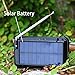 LCJ Portable Digital Solar and Battery Powered Emergency FM Radio Receiver with LED Flashlight