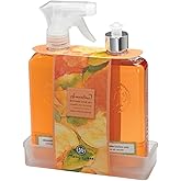 Mangiacotti Kitchen Sink Gift Set Plant-Based Liquid Dish Soap and All-Purpose Cleaner Surface Cleanser, 14.4 Fluid Ounces Each, Clementine