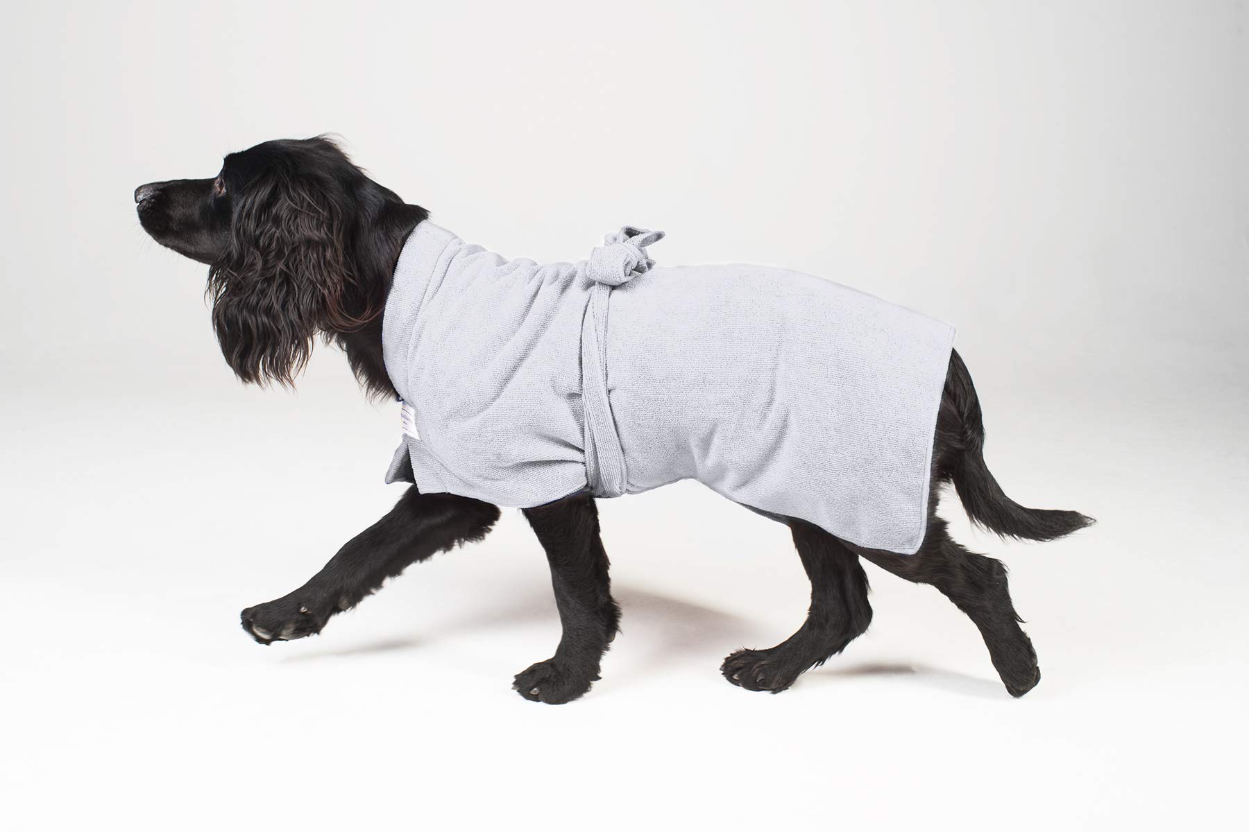 Toby and Alexander Super Absorbent, Quick Drying Dog Bathrobe, Towel Coat Wrap (XS, Mizzle)