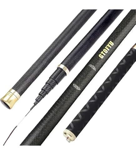 Amazon.com : LYYCX Telescopic Fishing Rods 12FT 13FT 15FT 16FT 18FT 21FT  24FT Carbon Fiber Rod Ultra Light Carp Fishing Pole Spinning Rod (Size :  3.6m/12FT) : Sports & Outdoors
