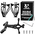 VeloChampion Double Water Bottle Cage Mount Holder. for Cycling Triathlon or Time Trial Bikes. Alloy Black