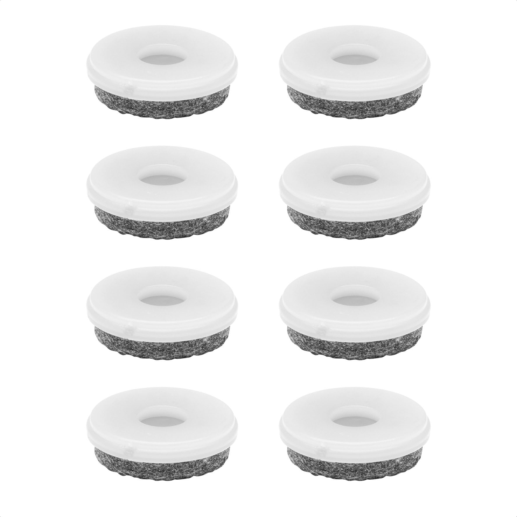 Wagner QuickClick® felt gliders, furniture gliders, chair gliders, set of 8 replacement gliders,Ultrasoft wool felt - diameter Ø 30 mm - for base Ø 30 mm - Made in DE - 15829500