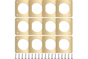 Hotop 12 Pcs Metal Bird House Hole Guard Portal Bluebird House Protect Bird Room Guard Copper Portal with Copper Opening for Eastern Bluebird Rooms Sparrow Houses(1 1/4 Inch Opening)