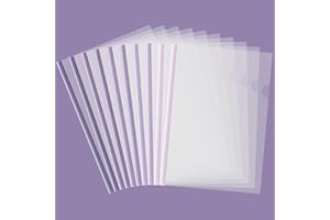 BAYTORY 10 Pack Clear Report Covers with Sliding Bar, Project Folders for A4 and Letter Size Paper, Resume Folder Presentation Binder for School Business, 60 Sheet Capacity/Pack (Purple)