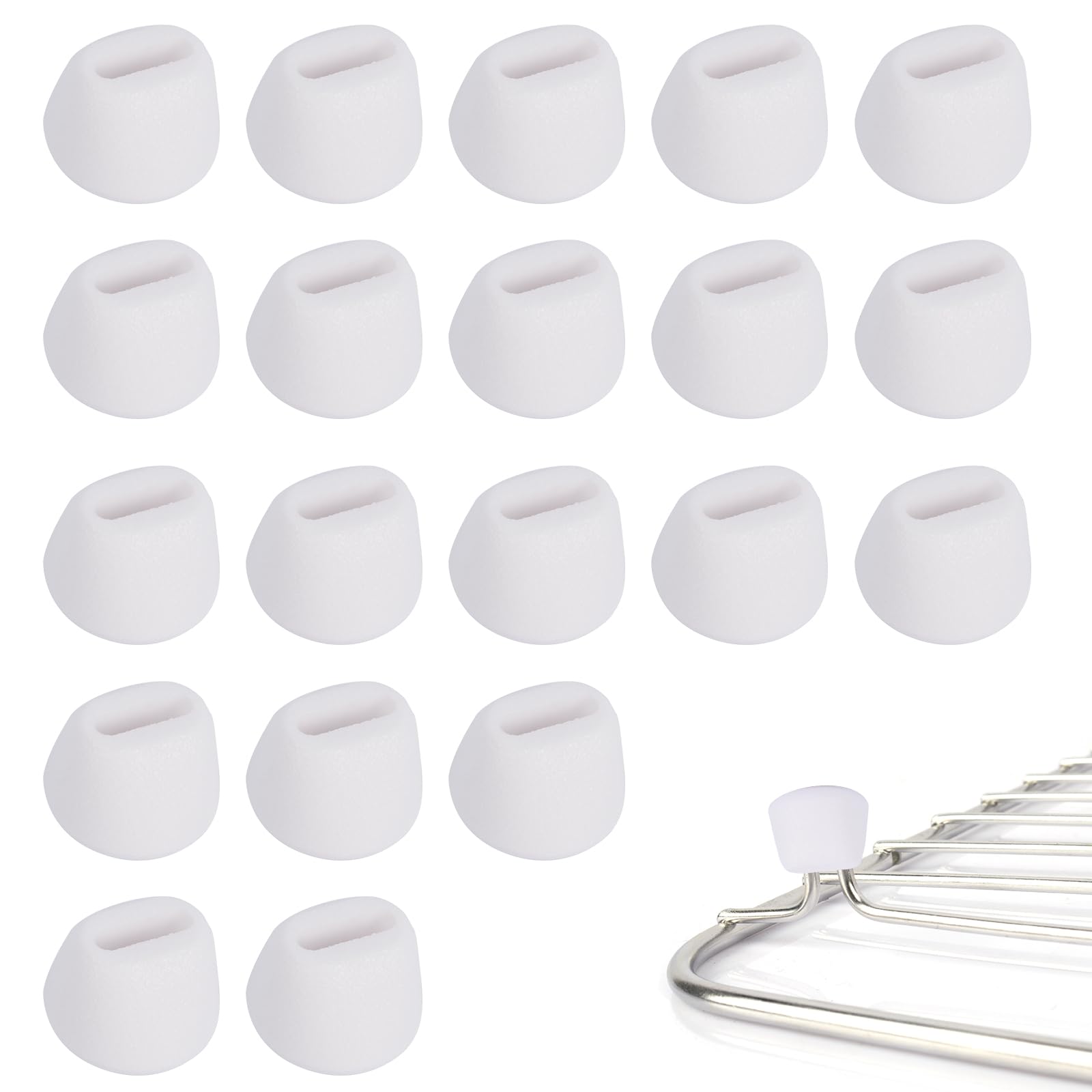 Photo 1 of Sink Rack Feet 84544-0 For Kohler Part 84544-0 Kitchen Sink Rack Feet White 20 Pack