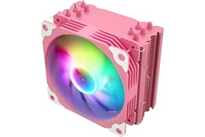Vetroo V5 Pink CPU Cooler, 120mm 5 Heat Pipes Addressable RGB & PWM Air Cooler Processor Cooler for Intel LGA 1700/1200/115X AMD AM5/AM4