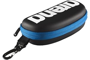Arena Unisex Swim Goggle Case For Swimming Goggles, Protective Hardcover Carrying Case With Clip, Multiple Colors