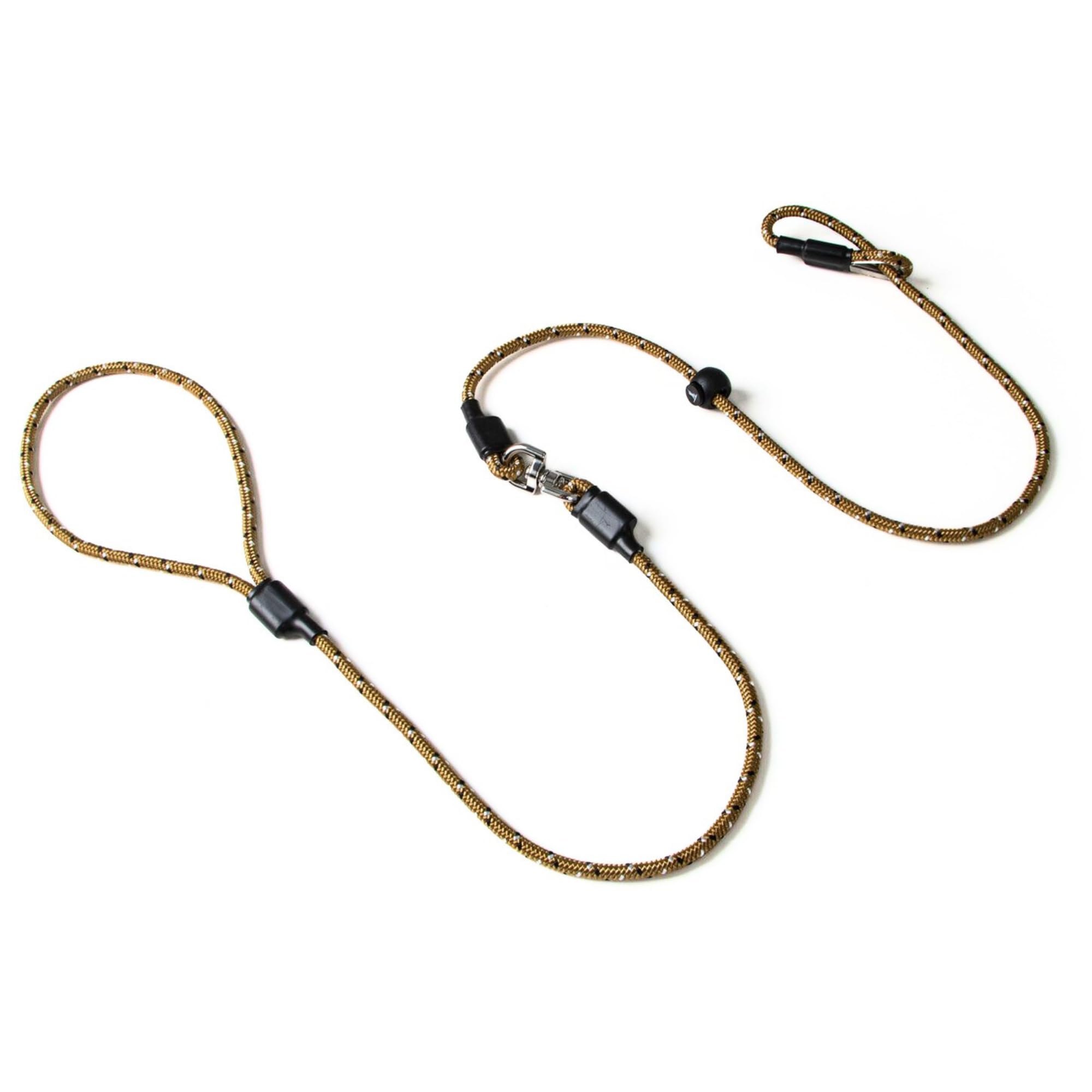 Dog & Field Pro Trialler Swivel Slip Lead, Brown. 1.2m Rope Slip Lead For Dogs With Button Press Stopper, Easy To Slip On, No Collar Or Harness Needed. Anti-Tangle Dog Leash (Brown)