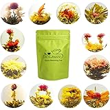 LWXLJMJZC-12pcs Individually Wrapped Blooming Tea,Jasmine Flowering Tea, Green Tea with Natural Flowers