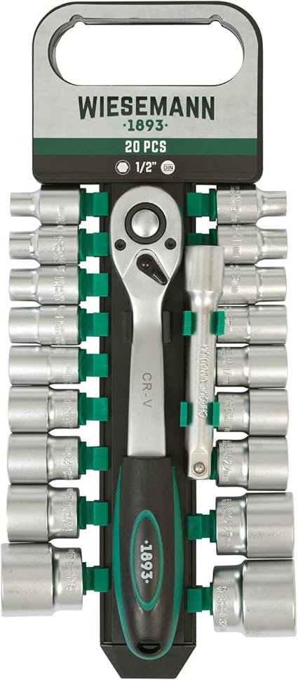 Set Chiavi A Bussola 16 Pezzi 1/2'' - Acciaio Q-30, Con Valigetta, Per Meccanica E Fai-Da-Te - Foto 8