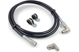 K-MOTOR PERFORMANCE Clutch Line Kit – Stainless Steel Braided – Fits Honda Civic 2002-2020 (LX, DX, EX, HX, EM2)