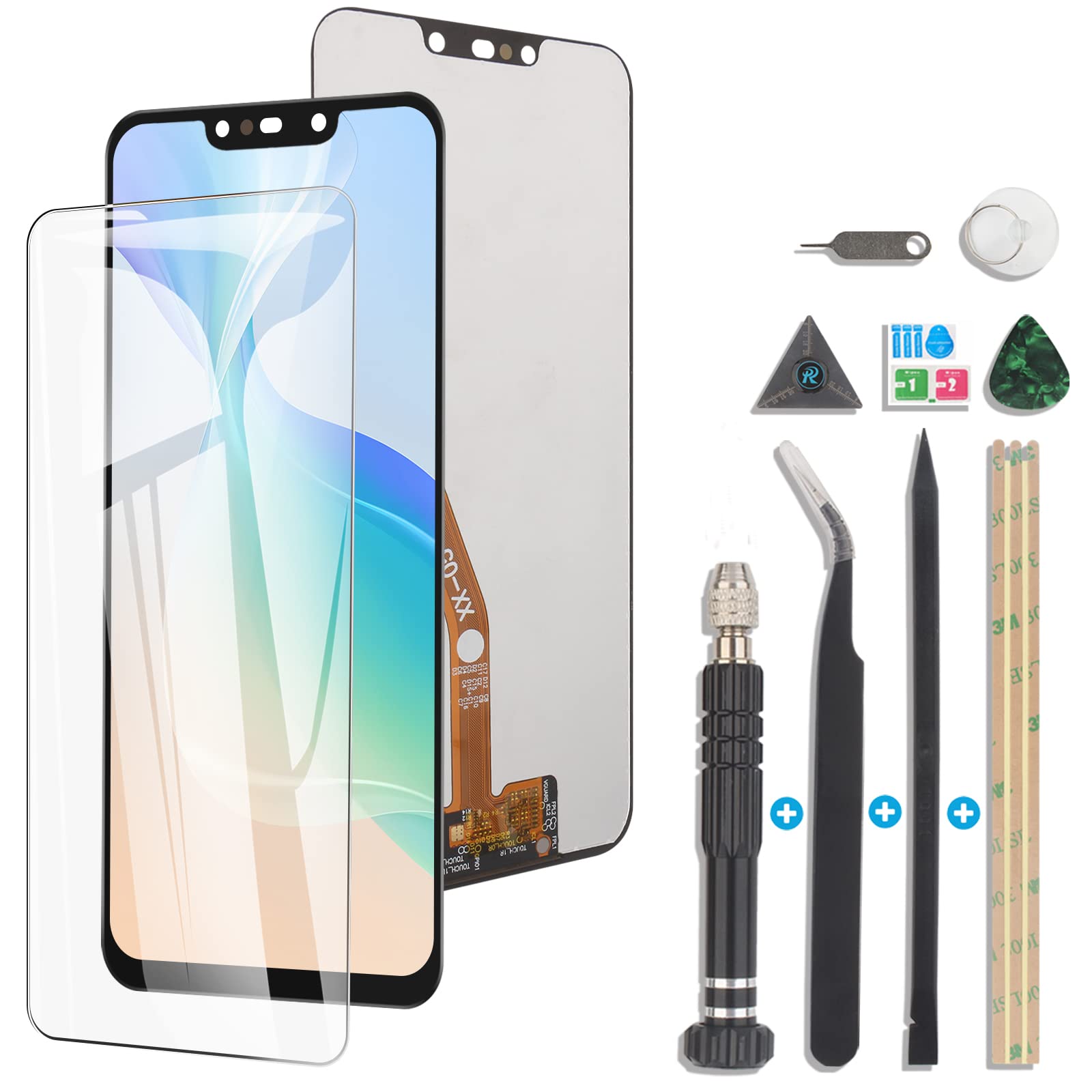 Rongzy for Huawei Mate 20 Lite Screen Replacement LCD Display Touch Screen Digitizer + a Set of Practical Tools (Black)