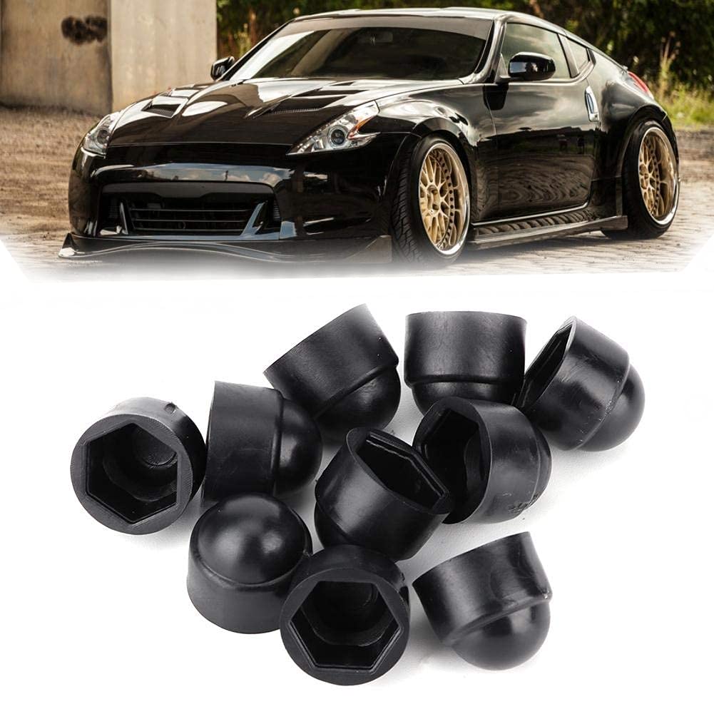 Unibell 10pcs 15mm/0.59in M8 Plastic Hex Screws Nuts Head Cap Cover Accessory