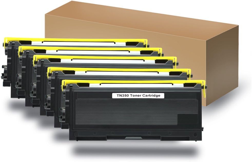 Compatible Replacement Toner Cartridge for Brother TN2025/TN350, Compatible with Brother HL-2030DW/2040/2045/2070/2075 DCP-7010D/7025 MFC-7220N/7420/7820DW FAX-2810/2820/2910/2920 [Black, 5 Packs]