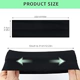 Sularpek 2 Pack Headbands Women Men Soft Stretchy Fabric Hair Band Black Brown view 2