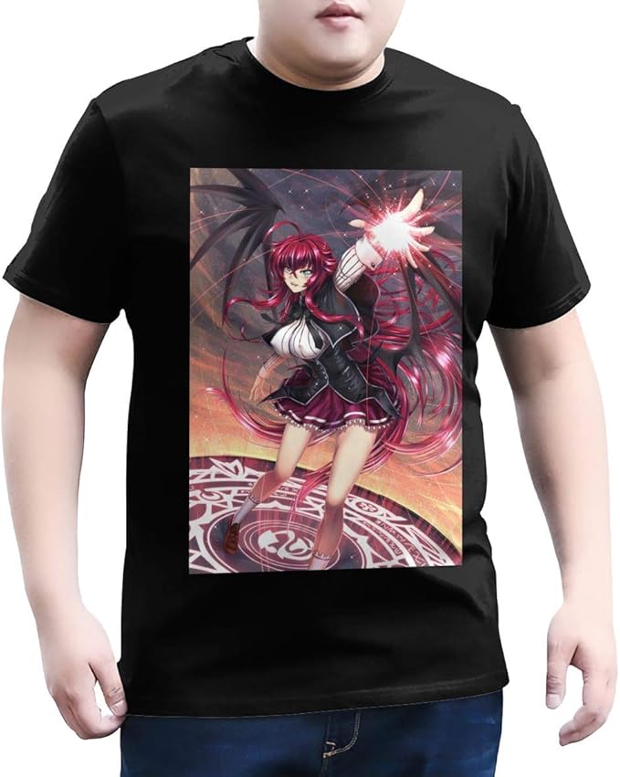 High School DxD Men's Large Size T Shirts Novelty ShortSleeved T