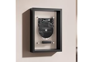 Portable CD Player for Home, Music Photo Frame Decor with Remote Control, LED Display, No Built-in Speakers, 8H Rechargeable 