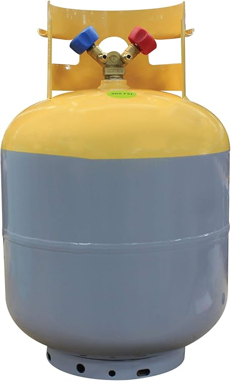 MASTERCOOL 63010 Gray/Yellow Refrigerant Recovery Tank - 50 lb. Capacity